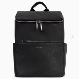 Black vegan leather Matt and Nat backpack for 13” laptop